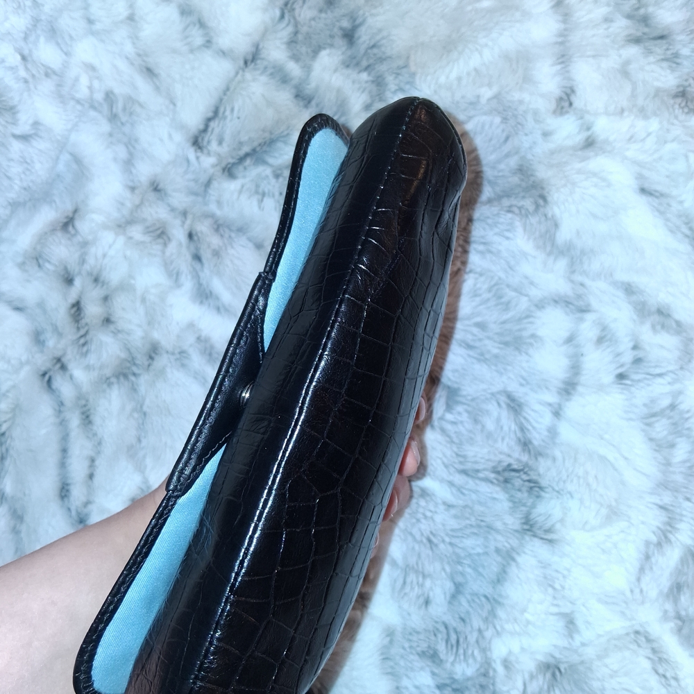 Coach Black Croc-embrossed Clutch Wristlet - Picture 3 of 8